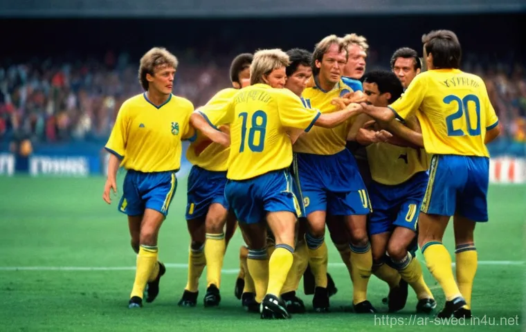 스웨덴 축구 대표팀 역사 - **Prompt:** A vibrant, historical-style image capturing the celebratory moment of the Swedish nation... 스웨덴 축구 대표팀 역사 - **Prompt:** A vibrant, historical-style image capturing the celebratory moment of the Swedish nation...