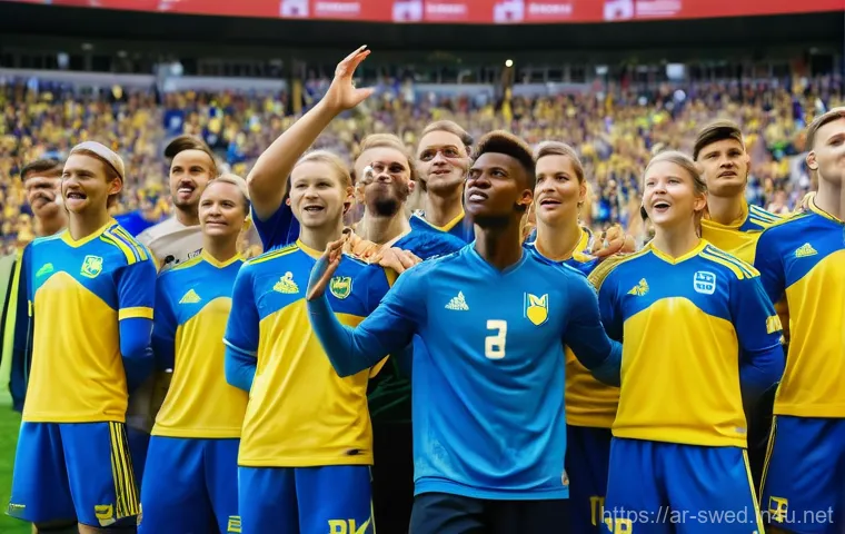 스웨덴 축구 대표팀 역사 - **Prompt:** A dynamic action shot from the 1994 FIFA World Cup, featuring iconic Swedish national fo... 스웨덴 축구 대표팀 역사 - **Prompt:** A dynamic action shot from the 1994 FIFA World Cup, featuring iconic Swedish national fo...