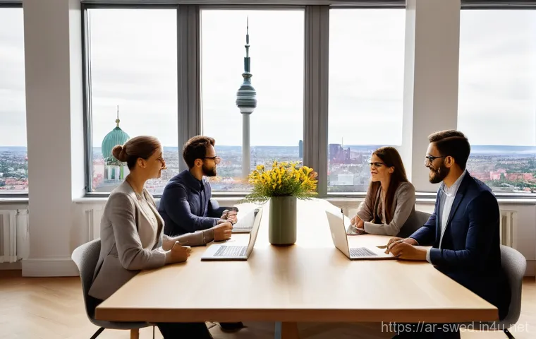스웨덴 워킹홀리데이 - **Prompt 1: Serene Swedish Opportunity**
"A confident young Arab professional, dressed in smart-... 스웨덴 워킹홀리데이 - **Prompt 1: Serene Swedish Opportunity**
"A confident young Arab professional, dressed in smart-...