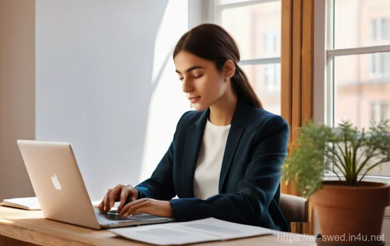 스웨덴의 영주권 취득 조건 - **Prompt 1: The Diligent Applicant**
"A young adult, with features commonly seen in the Arab reg...